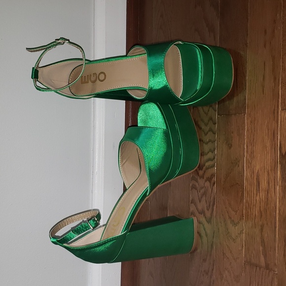 EGO Shoes Green Platform Heels Nib Poshmark